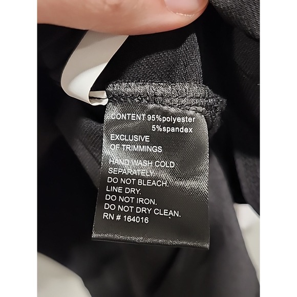 Calessa NWT Tunic Blouse Womens XL Black Ruffled Bell Sleeve Round Neck Boho - Picture 4 of 9